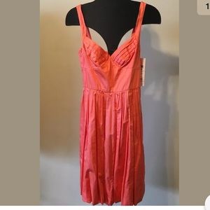 New LUISA CERANO Sleeveless Spring Dress Orange
